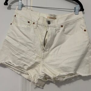 Levi’s White Denim Shorts